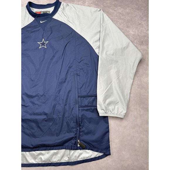 Dallas Cowboys Jacket Mens Medium Nike NFL Sideline Pullover Windbreaker Footbal - Picture 4 of 16